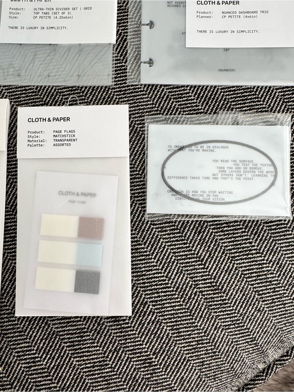 Cloth & Paper Gray and Cream Disc Planner Pack - Picture 5 of 5